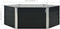 vidaXL - Plantenbak - verhoogd - 129x129x45 - cm - gegalvaniseerd - staal - antraciet