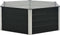 vidaXL - Plantenbak - verhoogd - 129x129x45 - cm - gegalvaniseerd - staal - antraciet