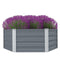 vidaXL - Plantenbak - verhoogd - 129x129x46 - cm - gegalvaniseerd - staal - grijs
