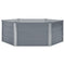 vidaXL - Plantenbak - verhoogd - 129x129x46 - cm - gegalvaniseerd - staal - grijs