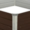 vidaXL - Plantenbak - verhoogd - 129x129x46 - cm - gegalvaniseerd - staal - bruin