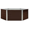 vidaXL - Plantenbak - verhoogd - 129x129x46 - cm - gegalvaniseerd - staal - bruin