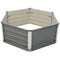 vidaXL - Plantenbak - verhoogd - 129x129x46 - cm - gegalvaniseerd - staal - grijs