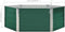 vidaXL - Plantenbak - verhoogd - 129x129x46 - cm - gegalvaniseerd - staal - groen