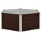 vidaXL - Plantenbak - verhoogd - 129x129x46 - cm - gegalvaniseerd - staal - bruin