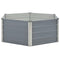 vidaXL - Plantenbak - verhoogd - 129x129x46 - cm - gegalvaniseerd - staal - grijs