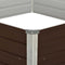 vidaXL - Plantenbak - verhoogd - 129x129x46 - cm - gegalvaniseerd - staal - bruin