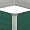 vidaXL - Plantenbak - verhoogd - 129x129x46 - cm - gegalvaniseerd - staal - groen