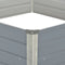 vidaXL - Plantenbak - verhoogd - 129x129x46 - cm - gegalvaniseerd - staal - grijs