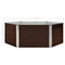 vidaXL - Plantenbak - verhoogd - 129x129x46 - cm - gegalvaniseerd - staal - bruin