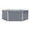 vidaXL - Plantenbak - verhoogd - 129x129x46 - cm - gegalvaniseerd - staal - grijs
