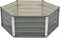 vidaXL - Plantenbak - verhoogd - 129x129x46 - cm - gegalvaniseerd - staal - grijs