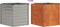 vidaXL - Plantenbak - verhoogd - 129x129x77 - cm - cortenstaal - roestig