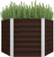 vidaXL - Plantenbak - verhoogd - 129x129x77 - cm - gegalvaniseerd - staal - bruin