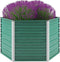 vidaXL - Plantenbak - verhoogd - 129x129x77 - cm - gegalvaniseerd - staal - groen
