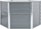 vidaXL - Plantenbak - verhoogd - 129x129x77 - cm - gegalvaniseerd - staal - grijs