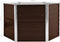 vidaXL - Plantenbak - verhoogd - 129x129x77 - cm - gegalvaniseerd - staal - bruin
