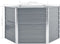vidaXL - Plantenbak - verhoogd - 129x129x77 - cm - gegalvaniseerd - staal - grijs