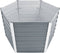 vidaXL - Plantenbak - verhoogd - 129x129x77 - cm - gegalvaniseerd - staal - grijs