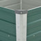 vidaXL - Plantenbak - verhoogd - 129x129x77 - cm - gegalvaniseerd - staal - groen