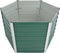 vidaXL - Plantenbak - verhoogd - 129x129x77 - cm - gegalvaniseerd - staal - groen