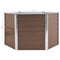 vidaXL - Plantenbak - verhoogd - 129x129x77 - cm - gegalvaniseerd - staal - bruin