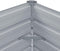 vidaXL - Plantenbak - verhoogd - 129x129x77 - cm - gegalvaniseerd - staal - grijs