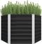 vidaXL - Plantenbak - verhoogd - 129x129x77cm - gegalvaniseerd - staal - antraciet