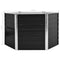vidaXL - Plantenbak - verhoogd - 129x129x77cm - gegalvaniseerd - staal - antraciet