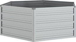 vidaXL - Plantenbak - verhoogd - 129x45 - cm - gegalvaniseerd - staal - zilverkleur