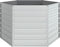 vidaXL - Plantenbak - verhoogd - 129x77 - cm - gegalvaniseerd - staal - zilverkleur