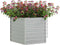 vidaXL - Plantenbak - verhoogd - 129x77 - cm - gegalvaniseerd - staal - zilverkleur