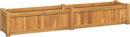 vidaXL - Plantenbak - verhoogd - 150x30x25 - cm - massief - teakhout