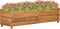 vidaXL - Plantenbak - verhoogd - 150x40x38 - cm - gerecycled - teakhout - en - staal