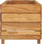 vidaXL - Plantenbak - verhoogd - 150x40x38 - cm - gerecycled - teakhout - en - staal