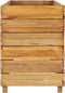 vidaXL - Plantenbak - verhoogd - 150x40x55 - cm - gerecycled - teakhout - en - staal