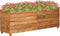 vidaXL - Plantenbak - verhoogd - 150x40x55 - cm - gerecycled - teakhout - en - staal