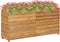 vidaXL - Plantenbak - verhoogd - 150x40x72 - cm - gerecycled - teakhout - en - staal