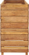 vidaXL - Plantenbak - verhoogd - 150x40x72 - cm - gerecycled - teakhout - en - staal