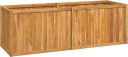 vidaXL - Plantenbak - verhoogd - 150x50x50 - cm - massief - teakhout
