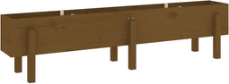 vidaXL - Plantenbak - verhoogd - 160x30x38 - cm - massief - grenenhout - honingbruin