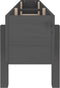vidaXL - Plantenbak - verhoogd - 160x30x38 - cm - massief - grenenhout - grijs