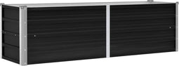 vidaXL - Plantenbak - verhoogd - 160x40x45 - cm - gegalvaniseerd - staal - antraciet