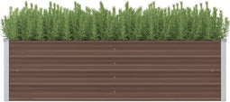 vidaXL - Plantenbak - verhoogd - 160x40x45 - cm - gegalvaniseerd - staal - bruin