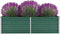vidaXL - Plantenbak - verhoogd - 160x40x45 - cm - gegalvaniseerd - staal - groen