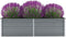vidaXL - Plantenbak - verhoogd - 160x40x45 - cm - gegalvaniseerd - staal - grijs