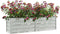vidaXL - Plantenbak - verhoogd - 160x40x45 - cm - gegalvaniseerd - staal - zilver
