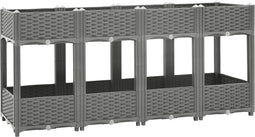vidaXL - Plantenbak - verhoogd - 160x40x71 - cm - polypropeen