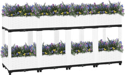 vidaXL - Plantenbak - verhoogd - 160x40x71 - cm - polypropeen