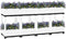 vidaXL - Plantenbak - verhoogd - 160x40x71 - cm - polypropeen